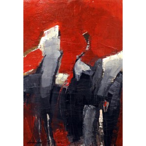 Arsalan Naqvi, 24 X 36 Inch, Acrylic on Canvas, Abstract Painting, AC-ARN-110
